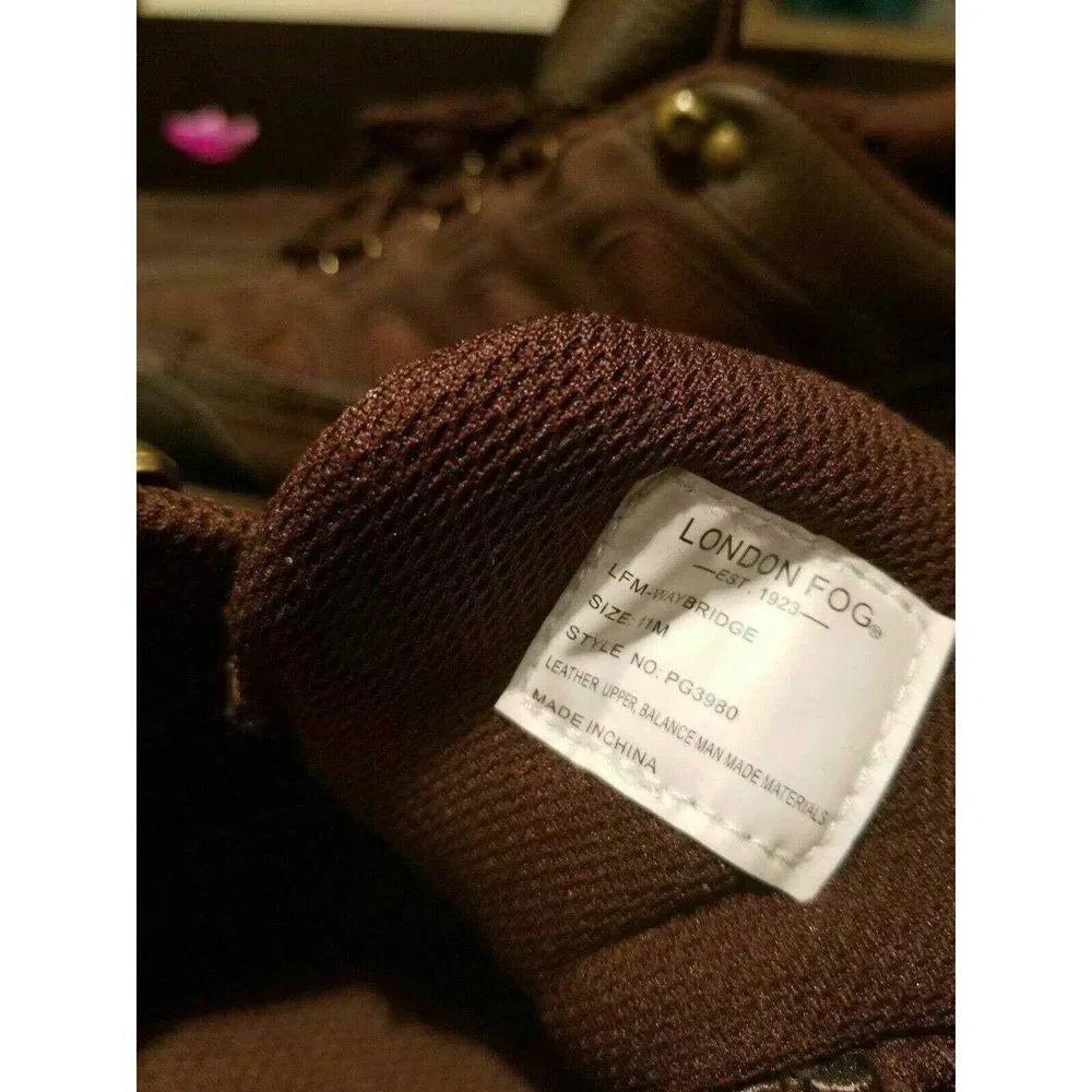 London Fog mens brown/brown size‎ 11m Waybridge nice condition